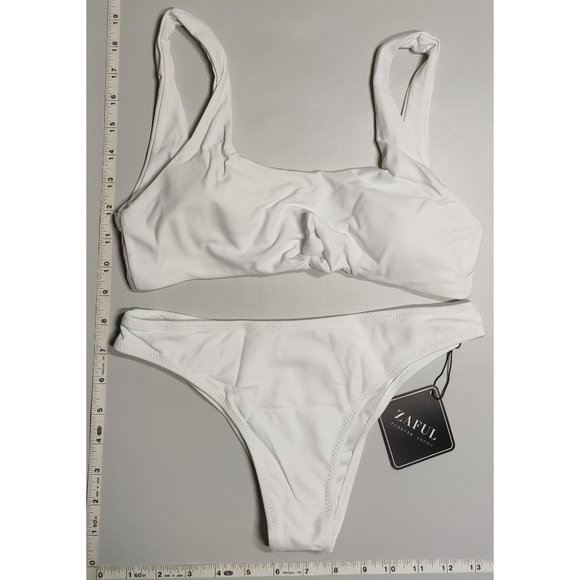NWT ZAFUL Small Tankini White bikini set - Picture 1 of 6